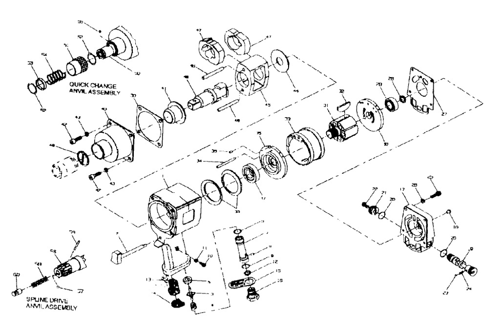 Diagram Diagram and Parts List for IR2920P  Ingersoll Rand Wrench